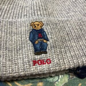 Polo Ralph Lauren Polo Bear Wool Blend Men’s Beanie One Size NWT $59 Preppy 90s